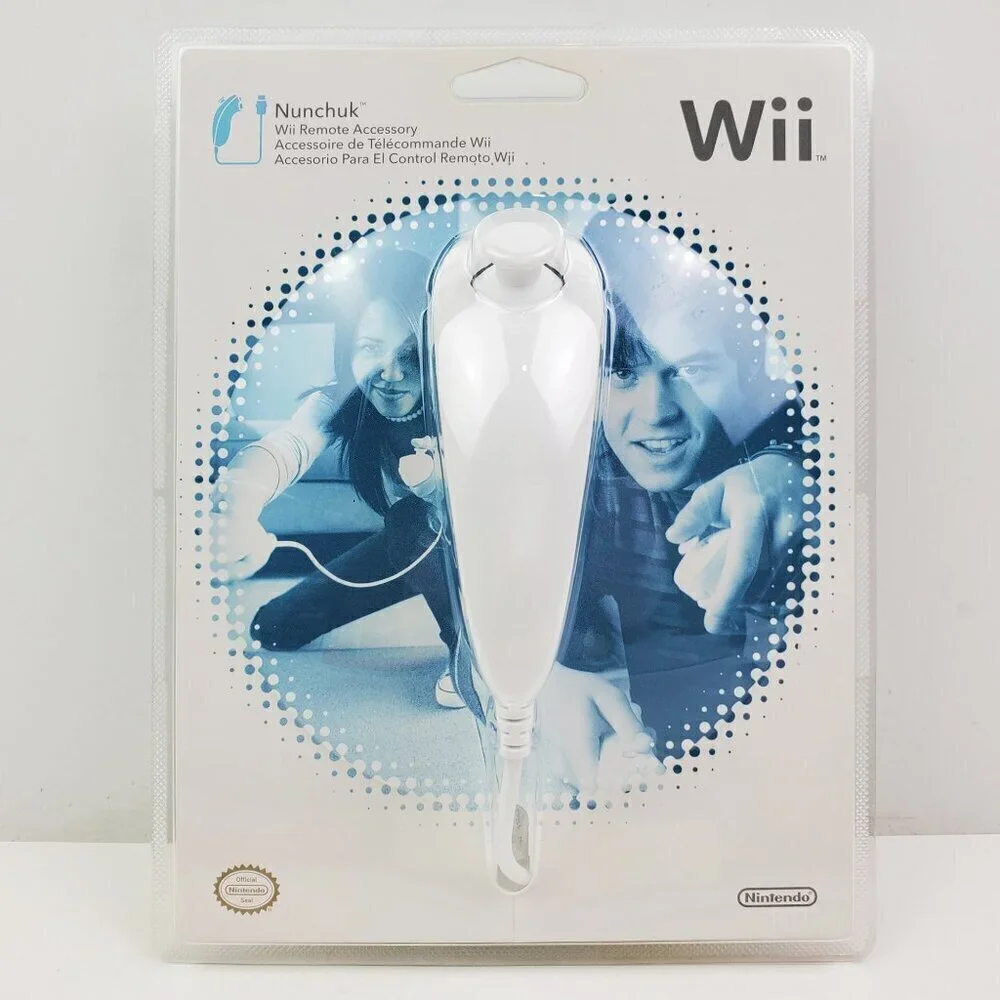 Wii Nunchuk Nintendo Authentic White Remote Accessory RVL-A-FW-USZ Sealed